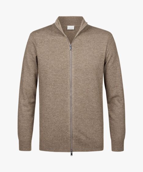 CARDIGAN FULL ZIP BROWN PPVJ30025B-H