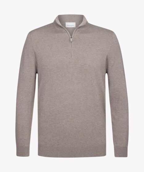 PULLOVER HALF ZIP LS M BROWN PPWJ10007C-H3