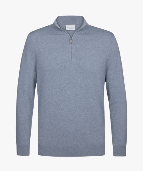 PULLOVER HALF ZIP LS BLUE PPWJ10007D-M
