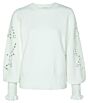 Laser cut embroidery sweater 1000559-213-10103
