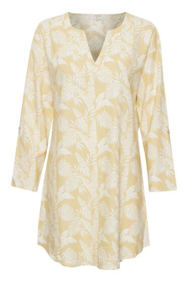 EstaCR Tunic Yellow leaf print 10606594-100124