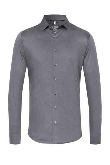 Overhemd DESOTO kent 1/1 grey pique