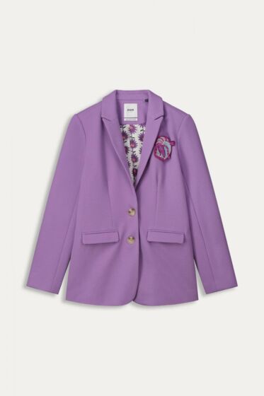 Blazer POM pique purple