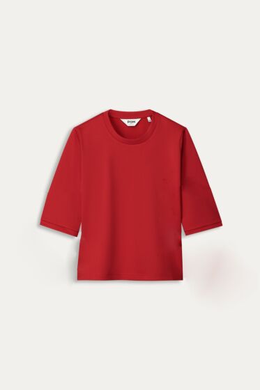 T-Shirt POM scarlet red summer