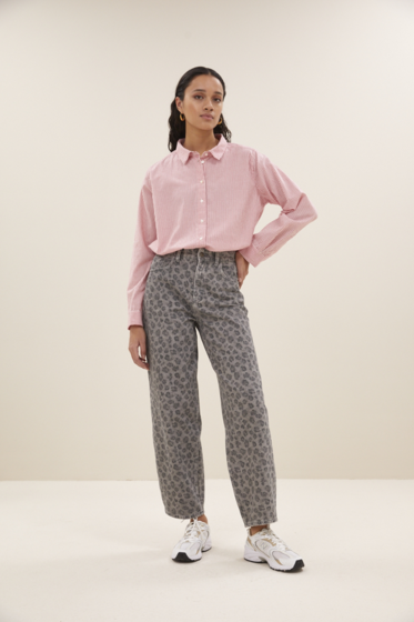 Iew grey cheetah pants 25518027-803