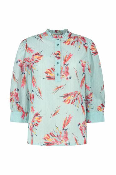 BLOUSE ­ Mia Parrots Blue SP7234