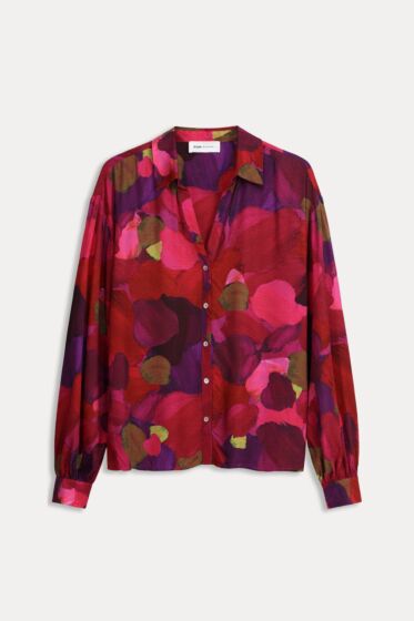 BLOUSE - Brushwork Fiery SP7408-500 pink