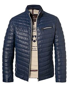 Jas leer damiano blauw 131019-60035-35