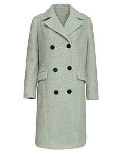 boucle coat long soft green 22557-sof