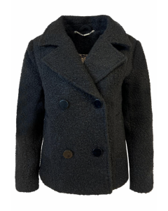 boucle coat short black 22558-bla