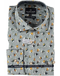Shirt boats stretch Mid brown 31.6620-143