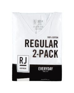 T-Shirt 2-pack den haag v wit lang