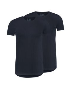 T-shirt RJ 2-pack Maastricht o-neck stretch blauw