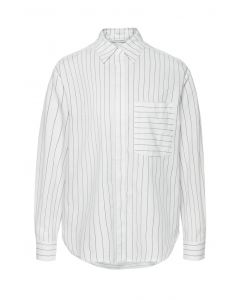 Striped blouse with pocket 1-201009-209-000001