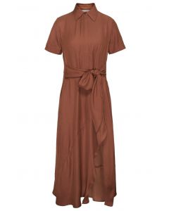 Dress with knotted waist BROWN 1-601010-207-81242