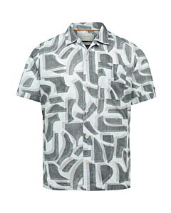 Short Sleeve Shirt Print White CSIS2303225-7002
