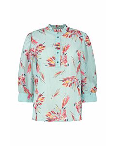 BLOUSE ­ Mia Parrots Blue SP7234