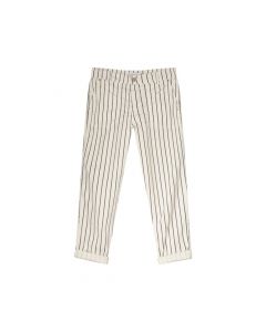 Loose pant stripe cotton 4s2438-11811-122