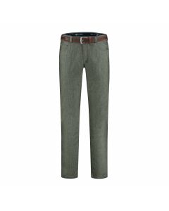 Pantalon swing front green wool 2160-0148