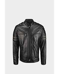 Jas leer montreal black green mlk01-9759
