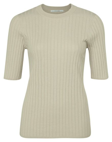Rib stitch sweater halve slv 1000540-212-31006