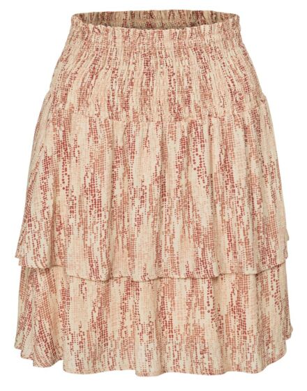Print skirt with smocked waist 1401176-213-313081