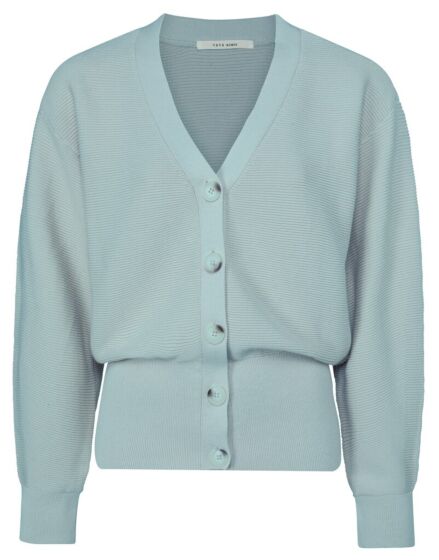 Rib stitch short cardigan ls 1010150-212-54305