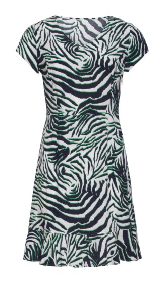Jurk black/white/green 20326-009/530
