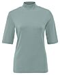 High neck rib top GREYISH GREEN 1909484-123-65806