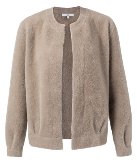 Fluffy cardigan BEIGE MELANGE 101083-022-99959