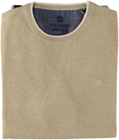 Pullover zig zag structu Mid brown 51.1103-145