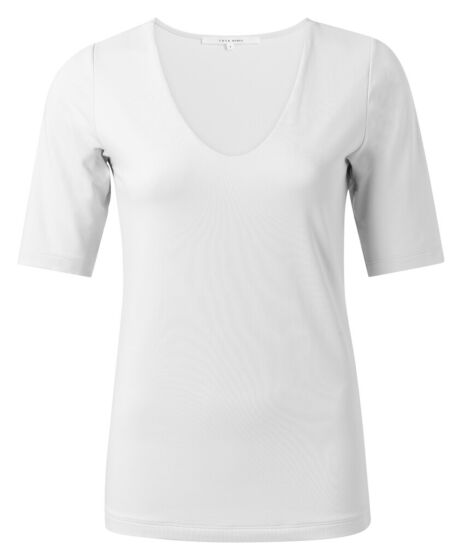 Round V-neck top OFF WHITE 1909264N-14201