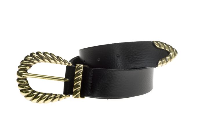 Plain Belt Black Gold 831-35200-9200