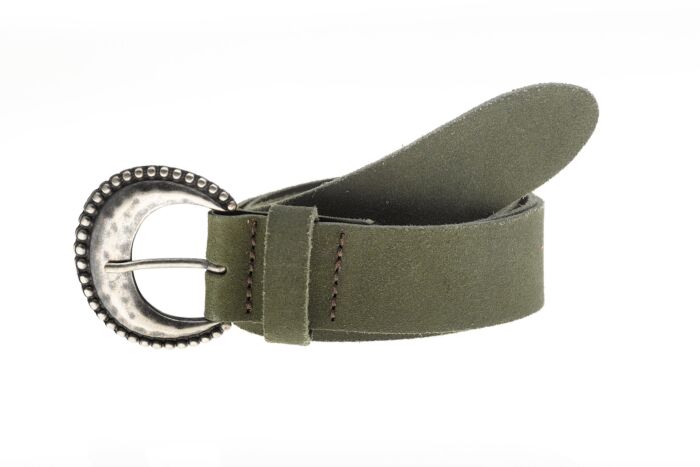 Crescent Belt Olive Silver 859-35206-6013