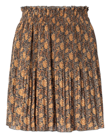 Pleated mini skirt with print 1401104-021-908091