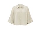 Blouse YAYA cropped with loose fit rainy day beige