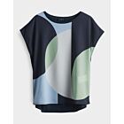 T-Shirt OPUS saloma print coal blue