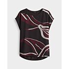 T-Shirt OPUS sopika print midnight brown