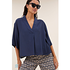 Blouse BY-BAR owen viscose blend winter blue