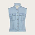 Gilet FLOREZ ginny aztec bleached denim