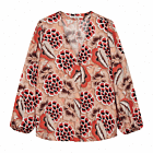 Blouse SUMMUM V-hals bold flowers