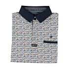 Polo FELLOWS KM rocks blocks zip light blue