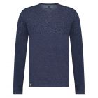 Trui FELLOWS v-neck structure knit navy