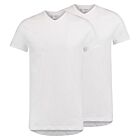 T-shirt RJ 2-pack Gouda v-neck wit