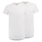 T-shirt 2-pack Den Haag v-neck wit extra lang