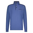 Trui FELLOWS half zip jacquard mid blue