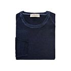 Pullover JOHN MILLER ronde hals merinowol blauw