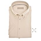 Overhemd JOHN MILLER KM slim fit lichtbruin
