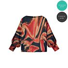 Top SUMMUM batsleeves blury print 