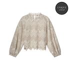 Top SUMMUM longsleeve lace pebble beige